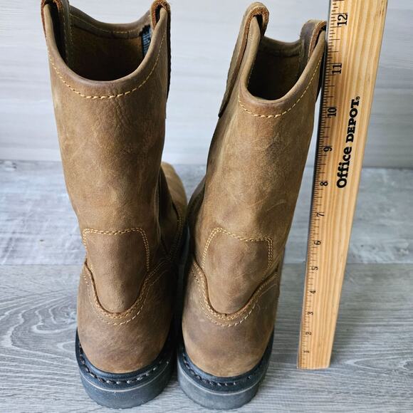 Hytest Ryder Wellington Steel Toe Safety Work Boots Mens Size 10 Brown Leather - Picture 9 of 16